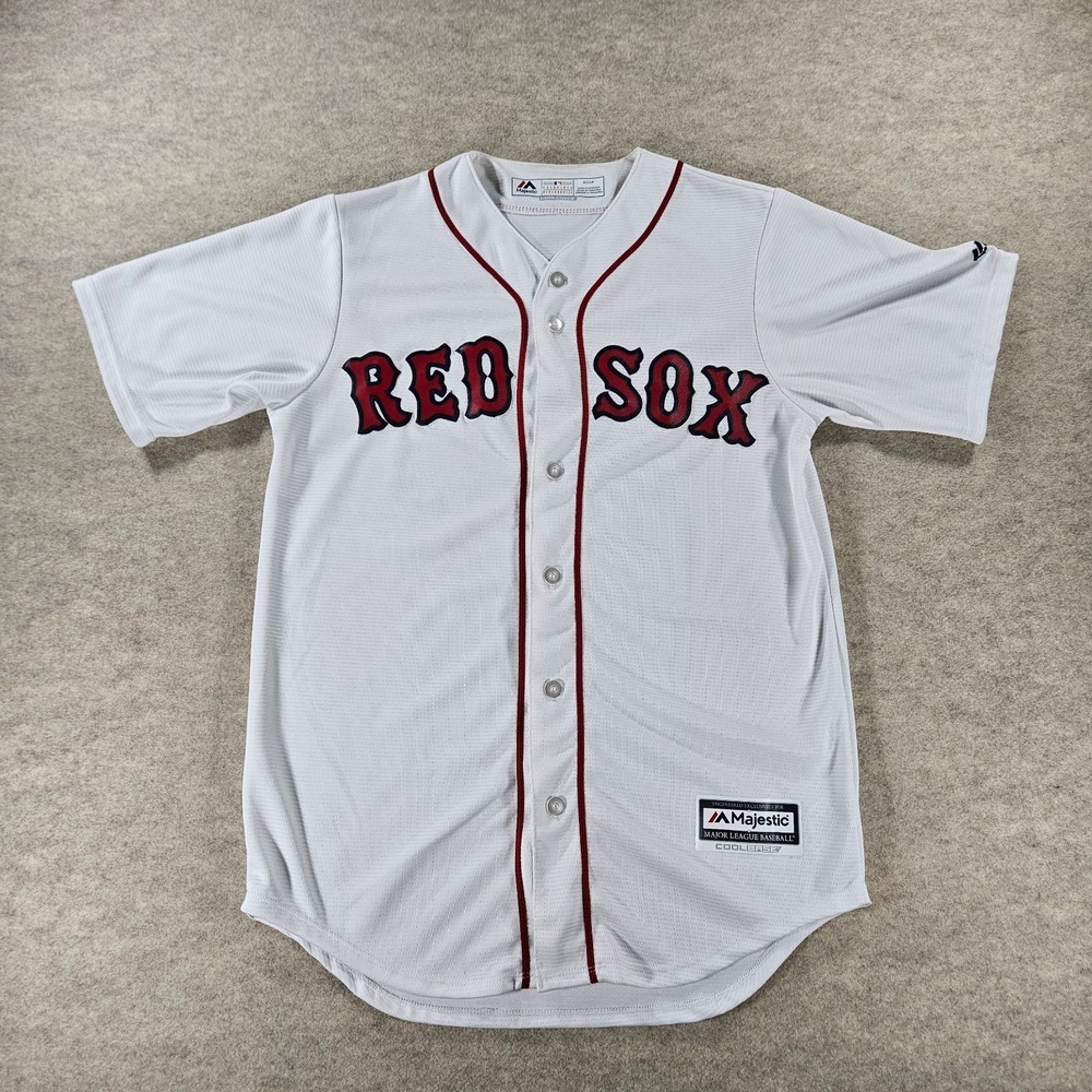 Majestic Boston Red Sox Cool Base Jersey Mens S White MLB Baseball Blank